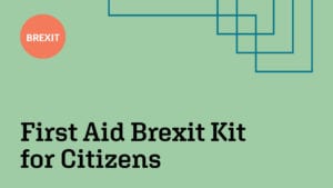 First Aid Brexit Kit for Citizens