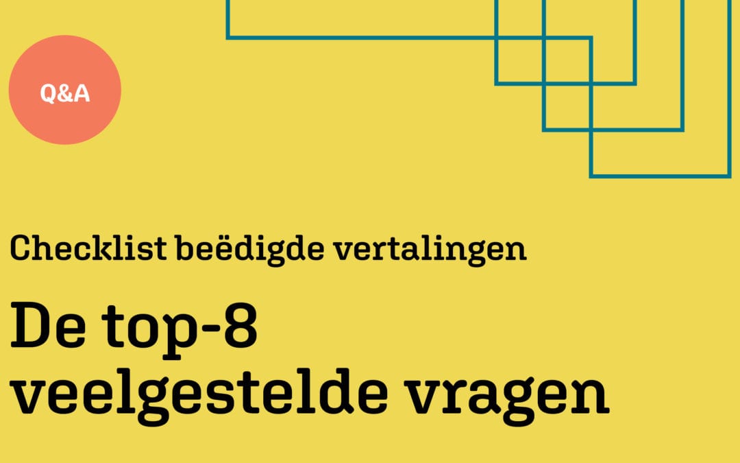Checklist beëdigde vertalingen