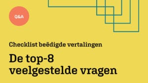 Checklist beëdigde vertalingen